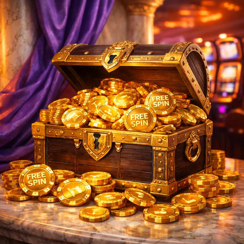 Generous casino welcome bonus package with gold coins and chips