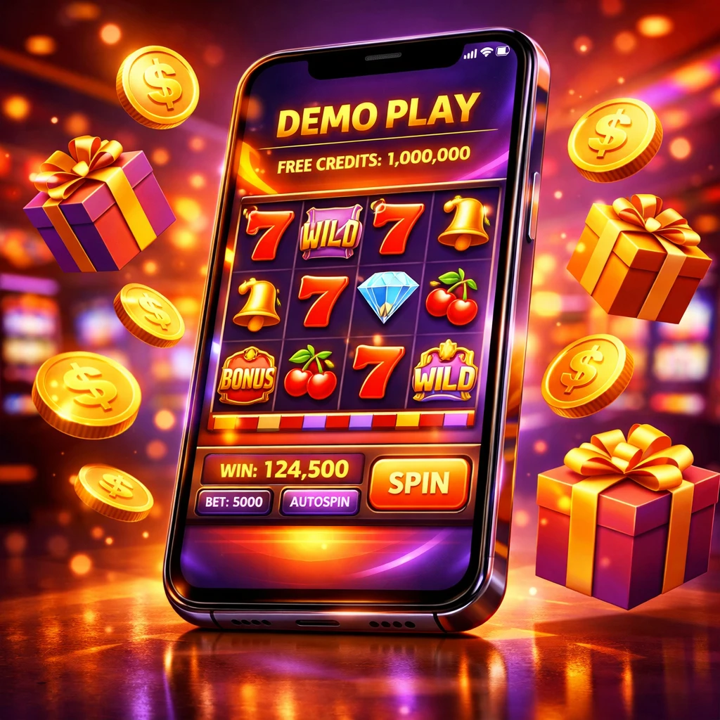 Premium blackjack table and slot machines with glowing neon lights